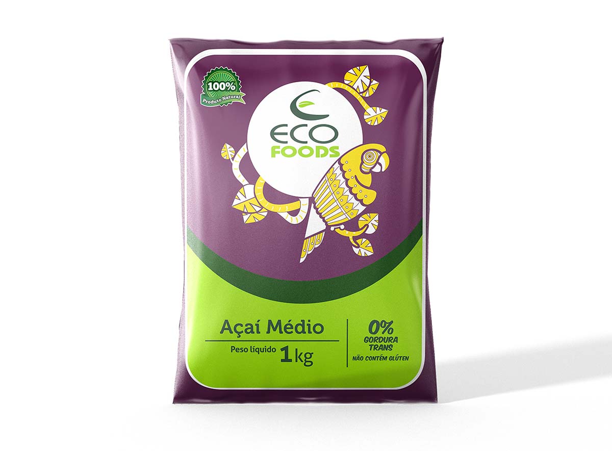 Polpa de Açaí Médio Convencional 1kg e 100g